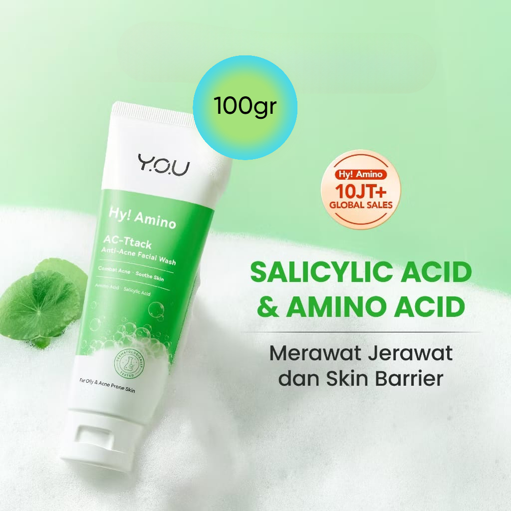 YOU FACIAL WASH 50G HY AMINO AC-TTACK ANTI ACNE (HIJAU)