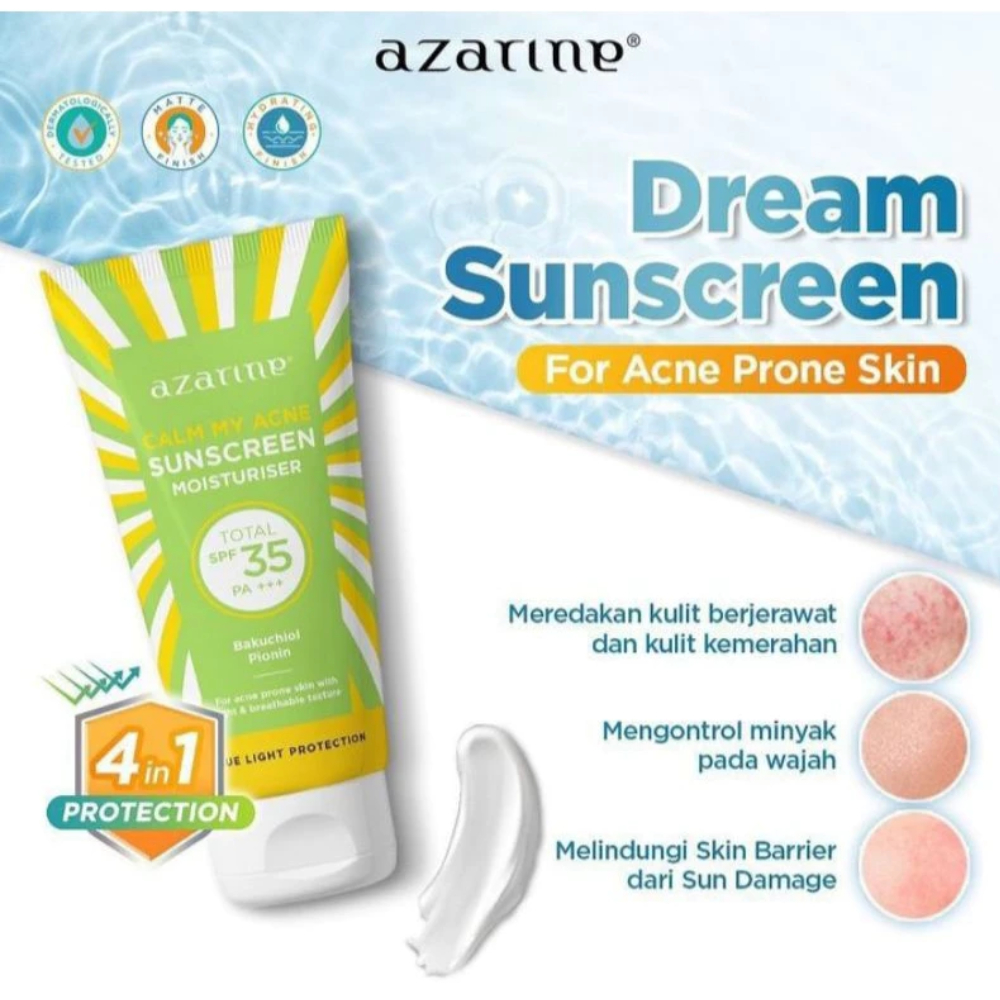 AZARINE CALM MY ACNE SUNSCREEN SPF35 40G