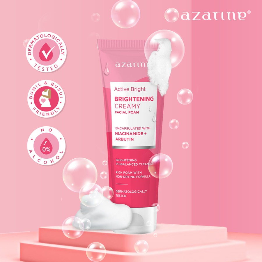 AZARINE FACIAL FOAM ACTIVE BRIGHT CREAMY 50GR