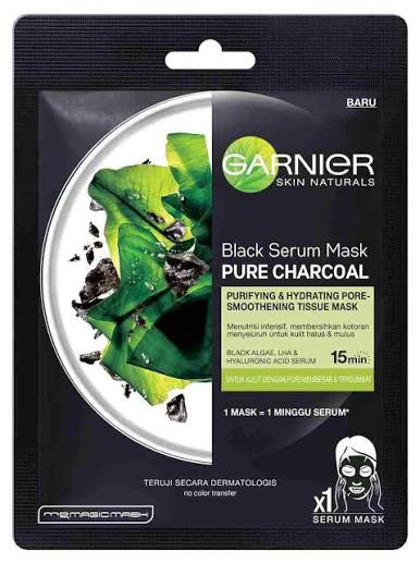 GARNIER SERUM MASK 28G PURE CHARCOAL