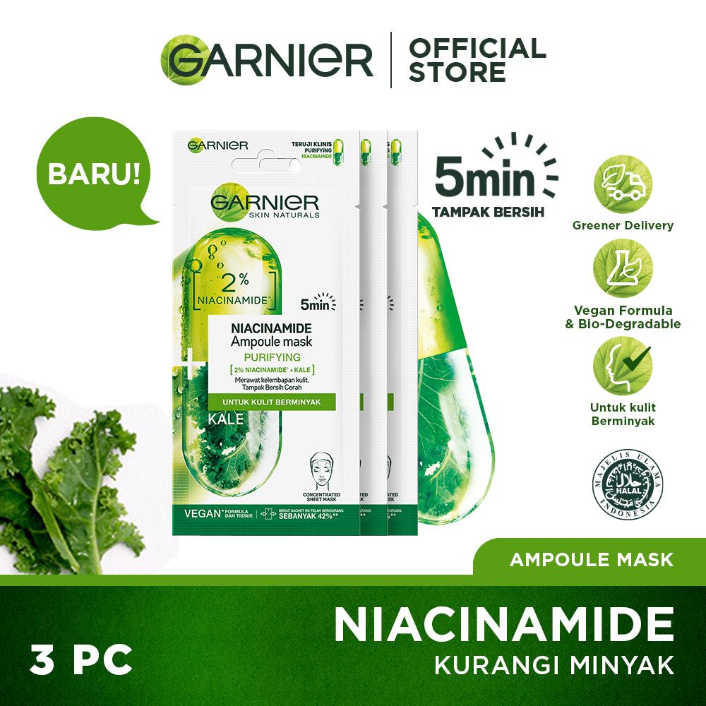 GARNIER NIACINAMIDE AMPOULE MASK 15G PURIFYING