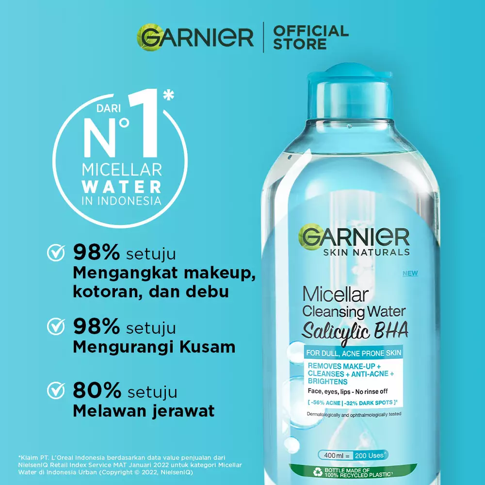 GARNIER MICELLAR WATER 400M BIRU