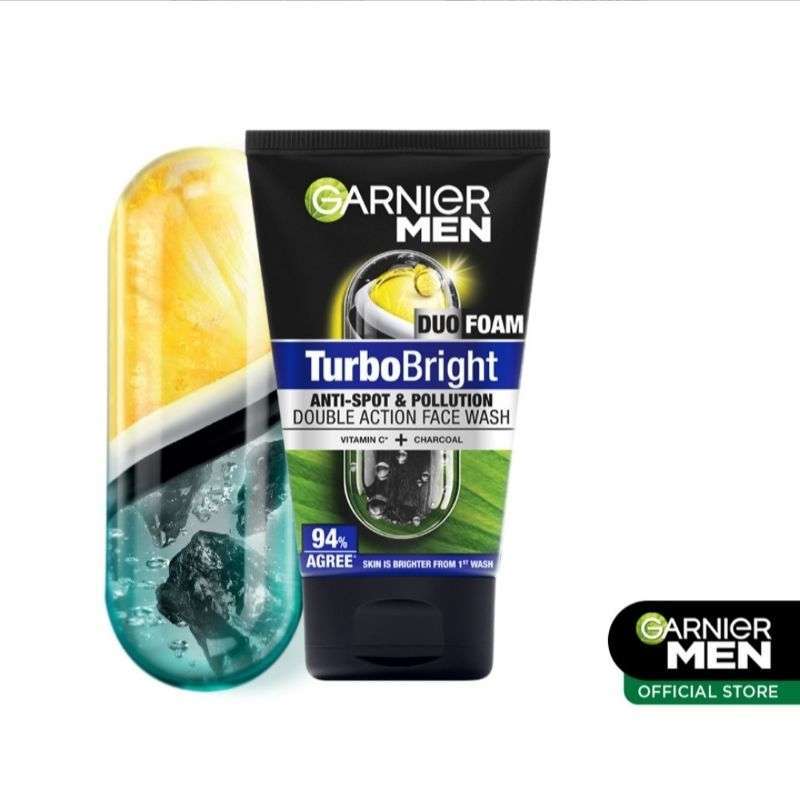 GARNIER MEN TURBOBRIGHT 100ML DUO FOAM
