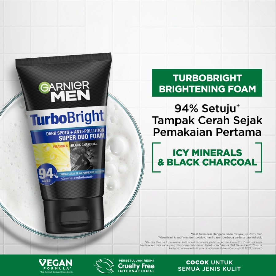 GARNIER MEN TURBO BRIGHT 50ML DUO FOAM