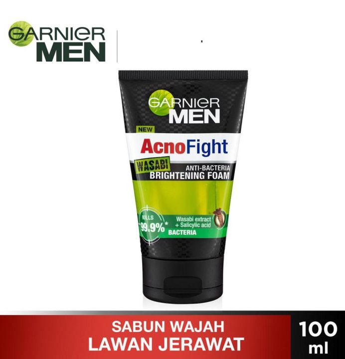 GARNIER MEN ACNO FIGHT 100ML WASABI BRIGHTENING FOAM
