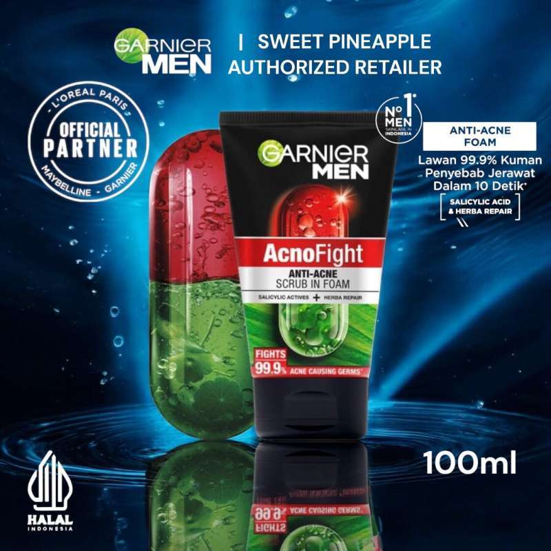 GARNIER MEN ACNO FIGHT 100ML SCRUB IN FOAM