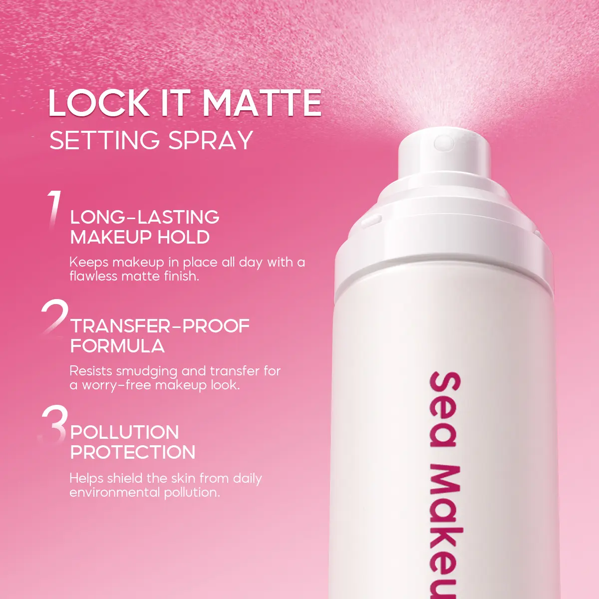 SEA MAKEUP LOCK IT MATTE ACNE SETTING SPRAY 100ML