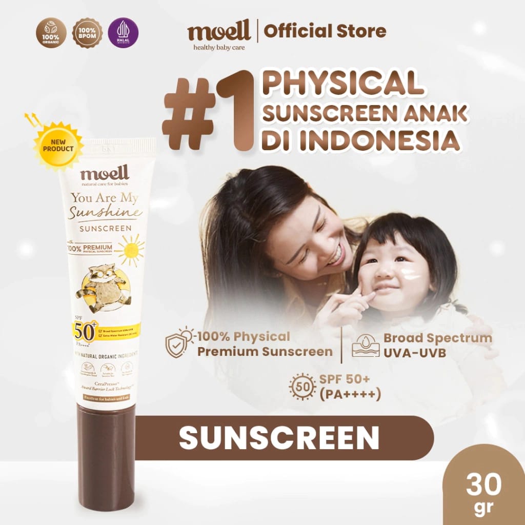 MOELL YOU ARE MY SUNSHINE SUNSCREEN SPF50 PA++ 30GR