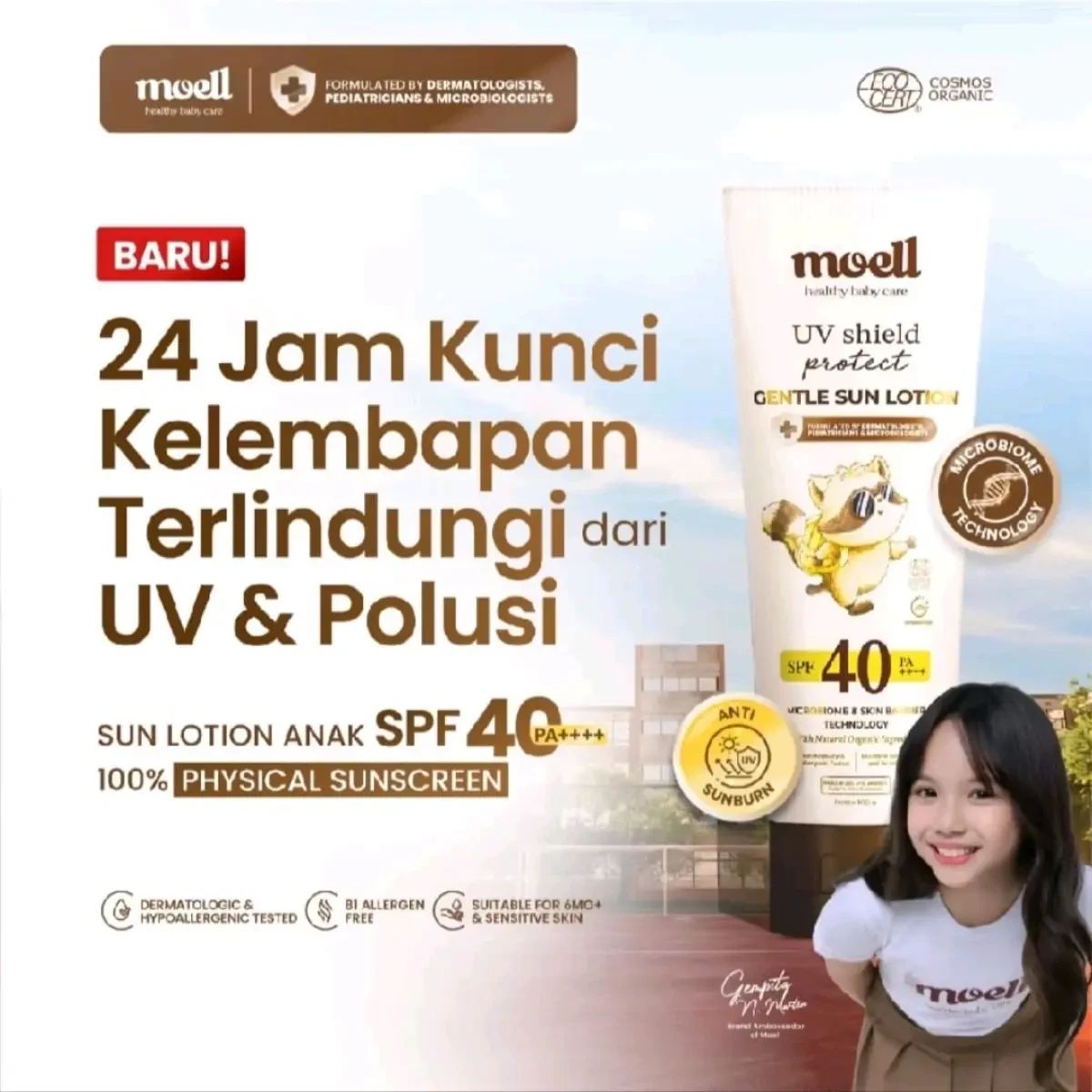 MOELL UV SHIELD PROTECT GENTLE SUN LOTION SPF40+ 100G