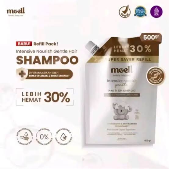 MOELL INTENSIVE NOURISH GENTLE HAIR SHAMPO 500GR REFILL