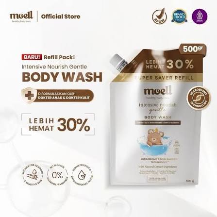 MOELL INTENSIVE NOURISH GENTLE BODY WASH 500GR REFILL