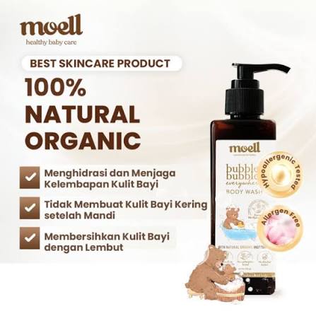 MOELL BUBBLES EVERYWHARE BODY WASH 185GR