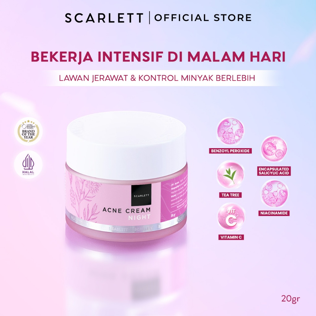 SCARLETT ACNE CREAM NIGHT 20G