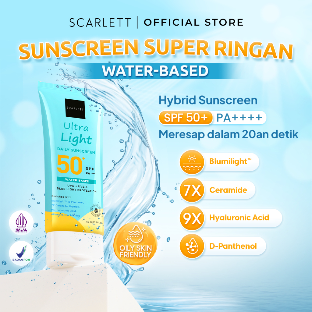 SCARLETT SUNSCREEN ULTRA LIGHT SPF50 50ML