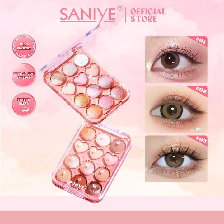 SANIYE EYESHADOW 12 PALETTE LOVE 18GR