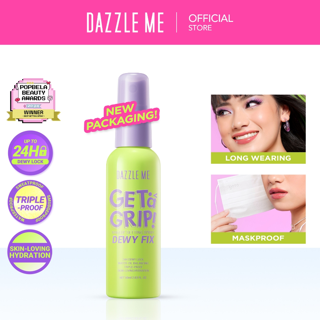 DAZZLE ME SETTING SPRAY 60ML DEWI FIX HIJAU