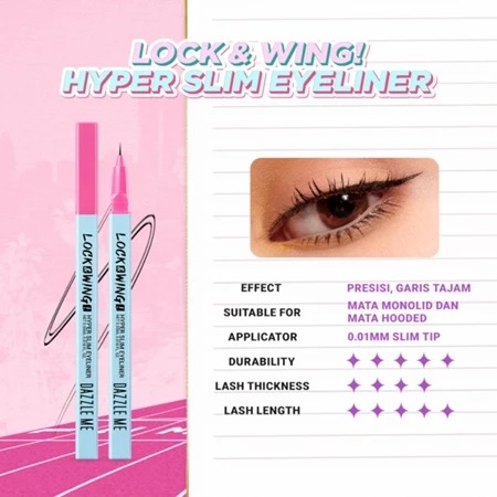 DAZZLE ME LOCK & WING HYPER SLIM EYELINER  0.55ML (PINK)